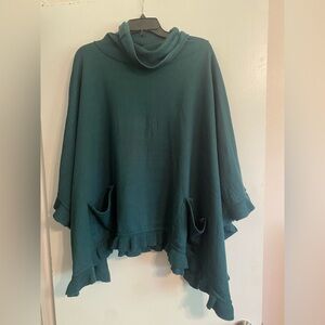 New York & Co Cowl Neck Poncho- One Size